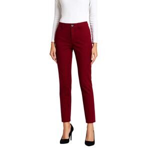 41 Hawthorn Women’s Burgundy Mid Rise Slim Leg Pants Size 8 NWT Work Trousers